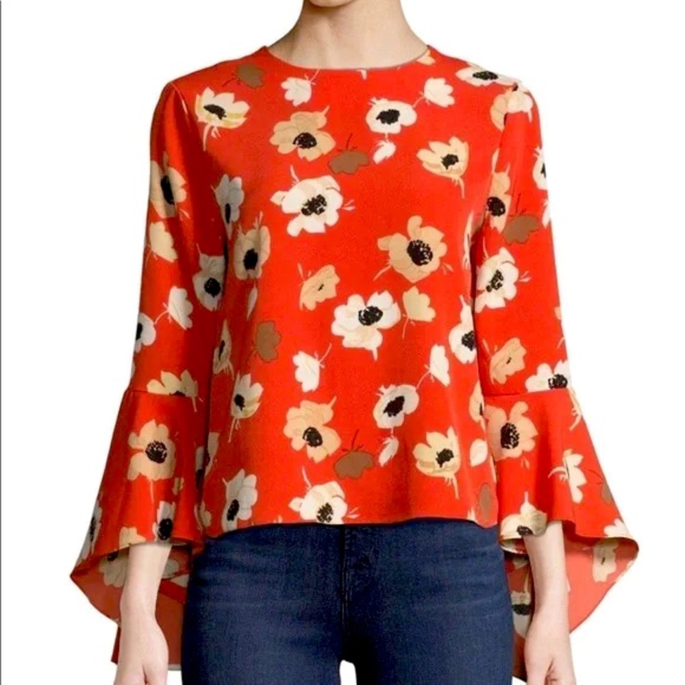 Carmen Orange Floral Bell Sleeves (12)